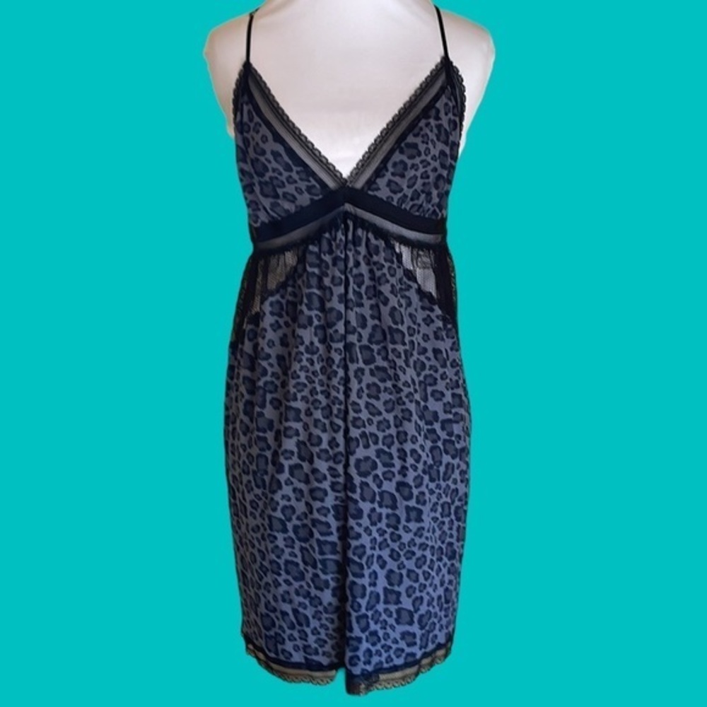 NWT VICTORIA’ S SECRET Gray Black Leopard Nightgown Size XL